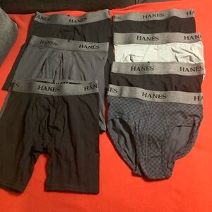 Hanes Most Comfortable Underwear 7 Pack-4 Briefs, 3 Boxers NWOT